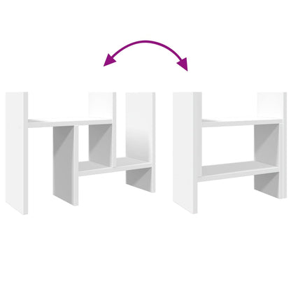 Organizer Scrivania Bianco 34,5x15,5x35,5 cm Legno Multistrato