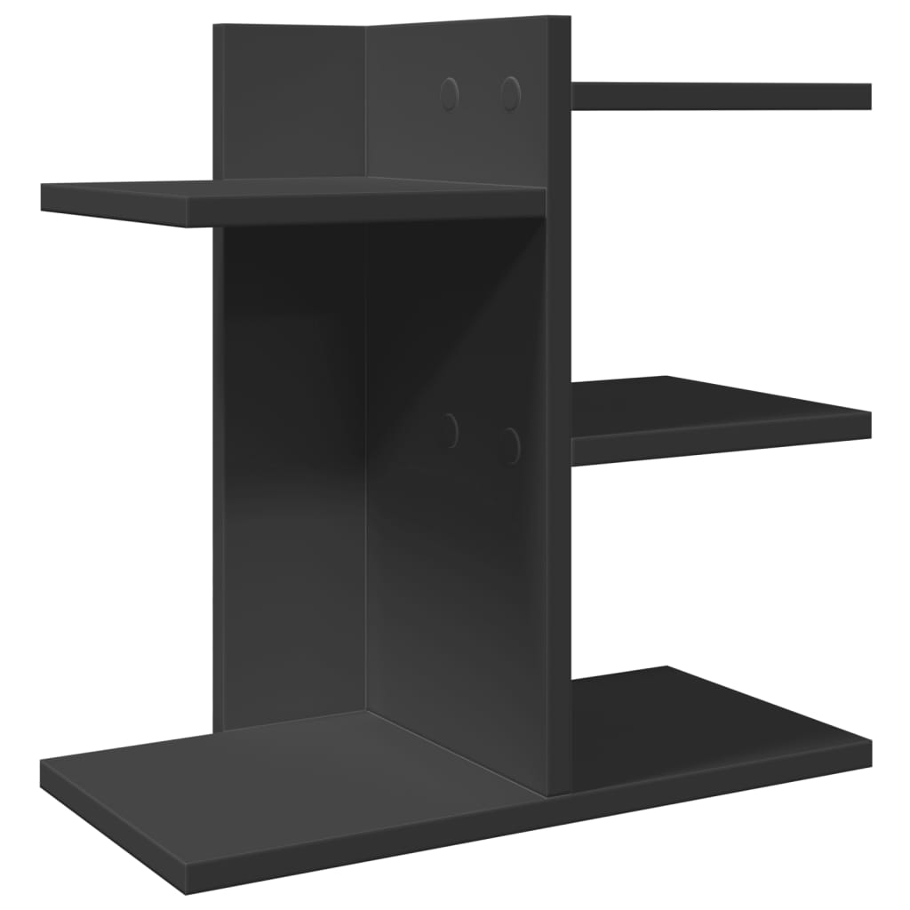 Organizer da Scrivania Nero 42x21,5x42 cm in Legno Multistrato | homemem39