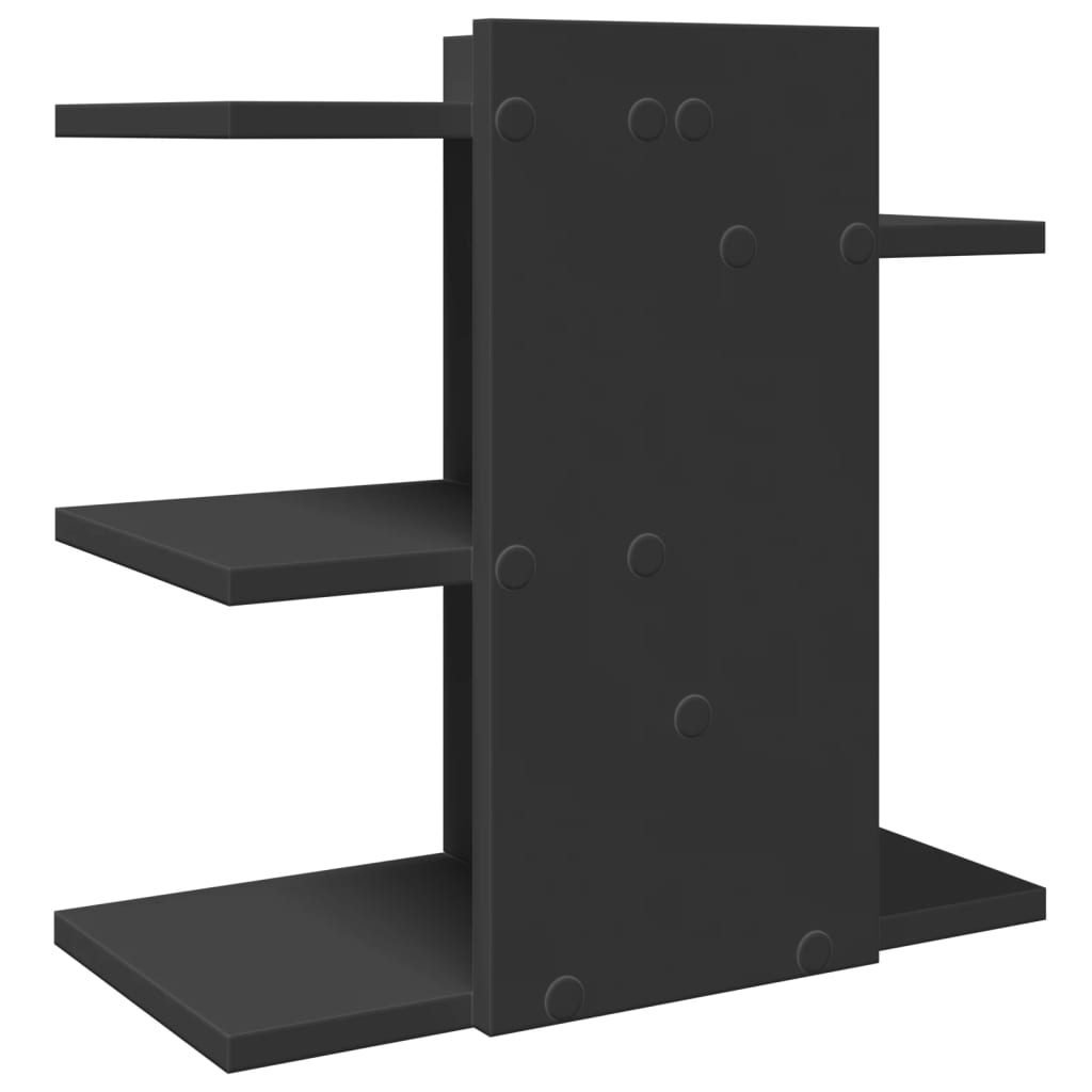 Organizer da Scrivania Nero 42x21,5x42 cm in Legno Multistrato | homemem39