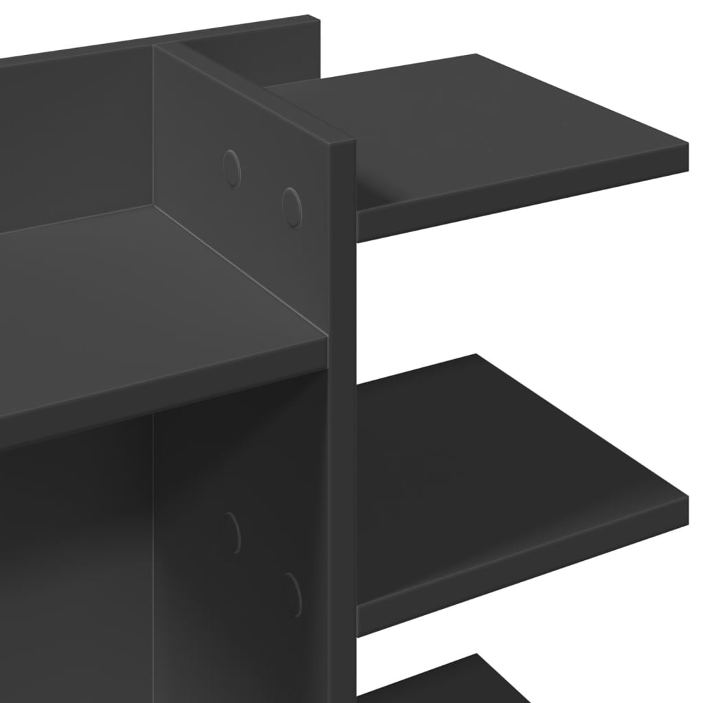 Organizer da Scrivania Nero 42x21,5x42 cm in Legno Multistrato | homemem39