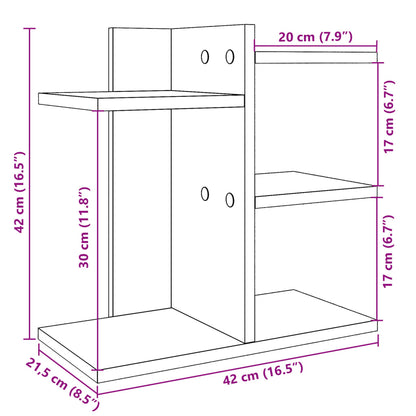 Organizer Scrivania Grigio Sonoma 42x21,5x42 cm Multistrato | homemem39