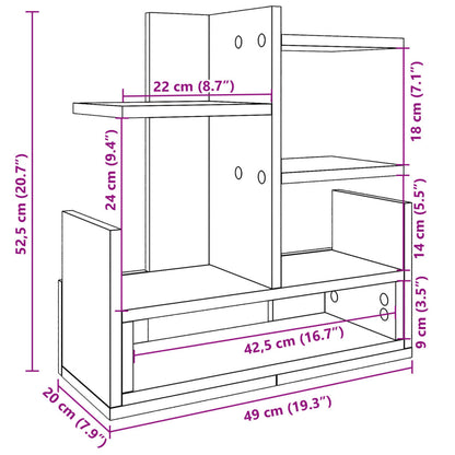 Organizer per la Scrivania Bianco 49x20x52,5 cm in Multistrato | homemem39