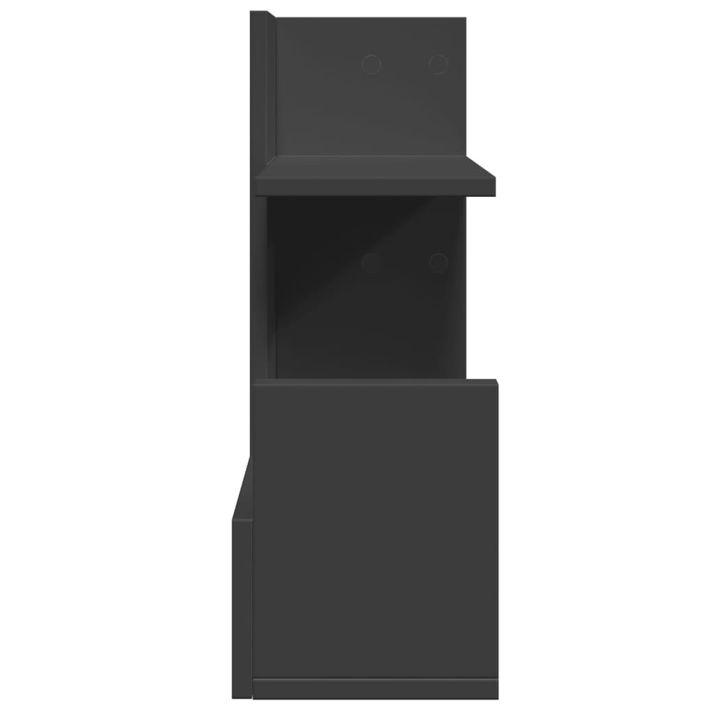 Organizer per la Scrivania Nero 49x20x52,5 cm in Multistrato | homemem39