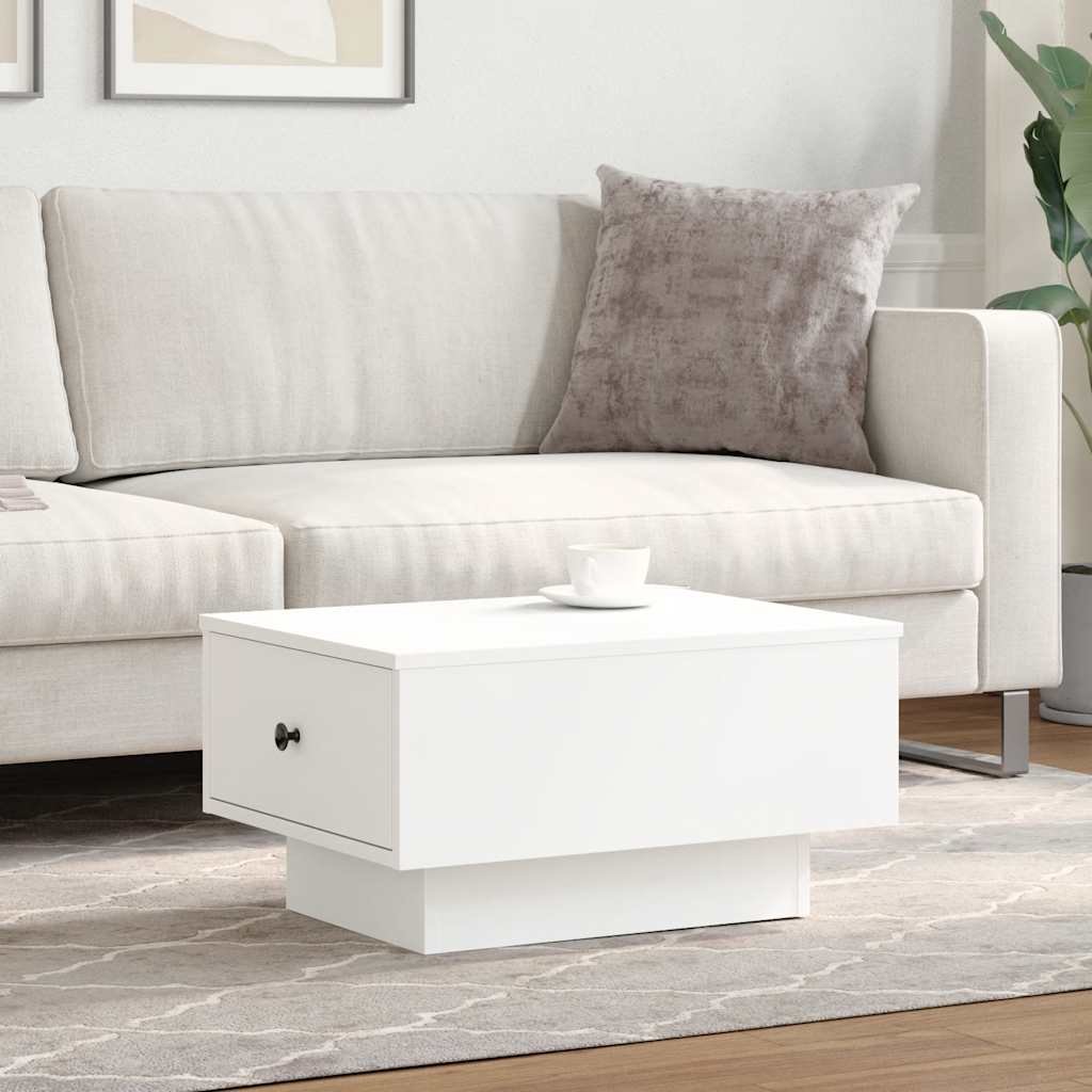 Tavolino da Salotto Bianco 60x45x31 cm in Legno Multistrato | homemem39