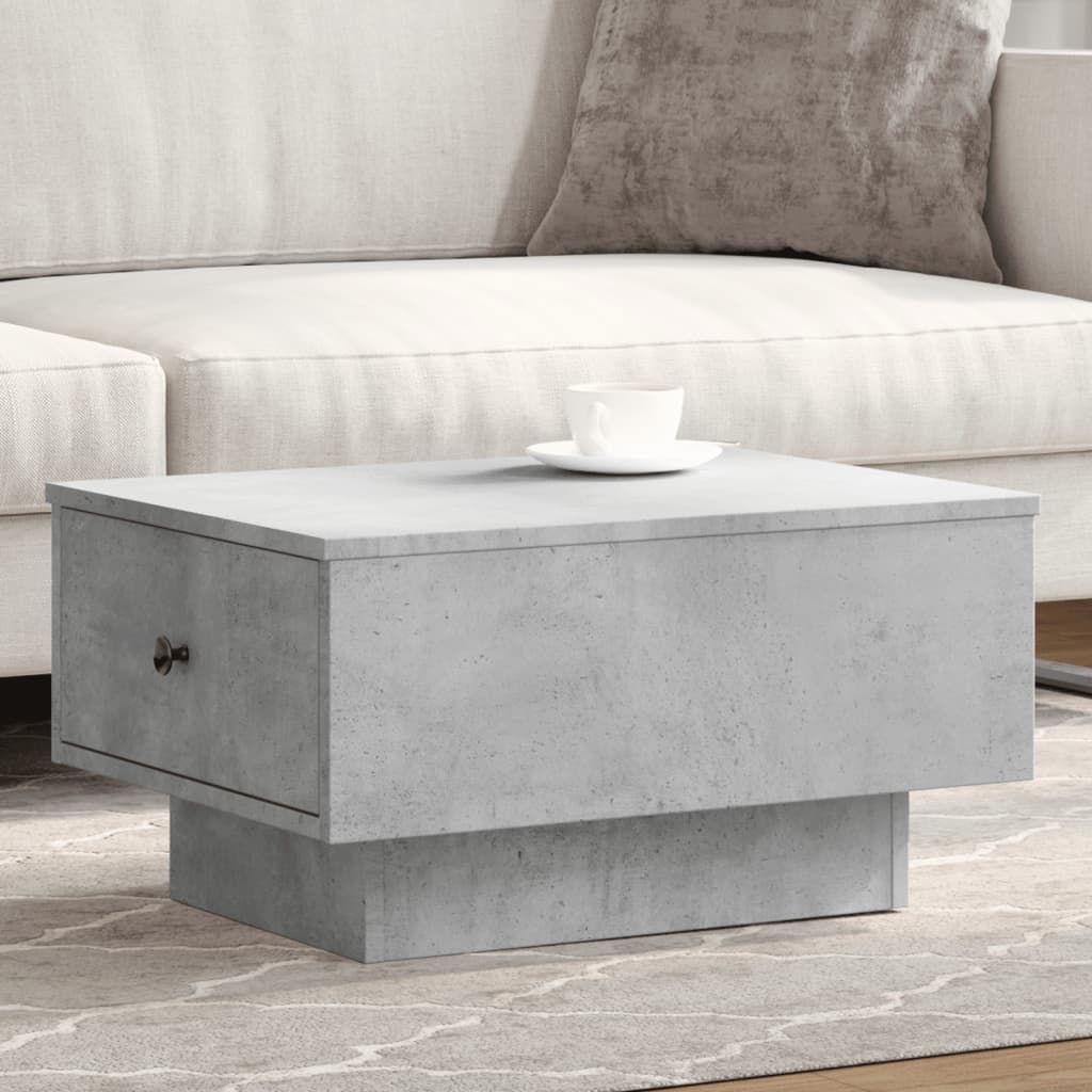 Tavolino da Salotto Grigio Cemento 60x45x31cm Legno Multistrato | homemem39