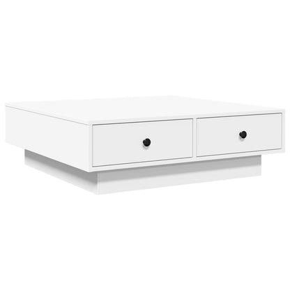 Tavolino da Salotto Bianco 90x90x28 cm in Truciolato | homemem39