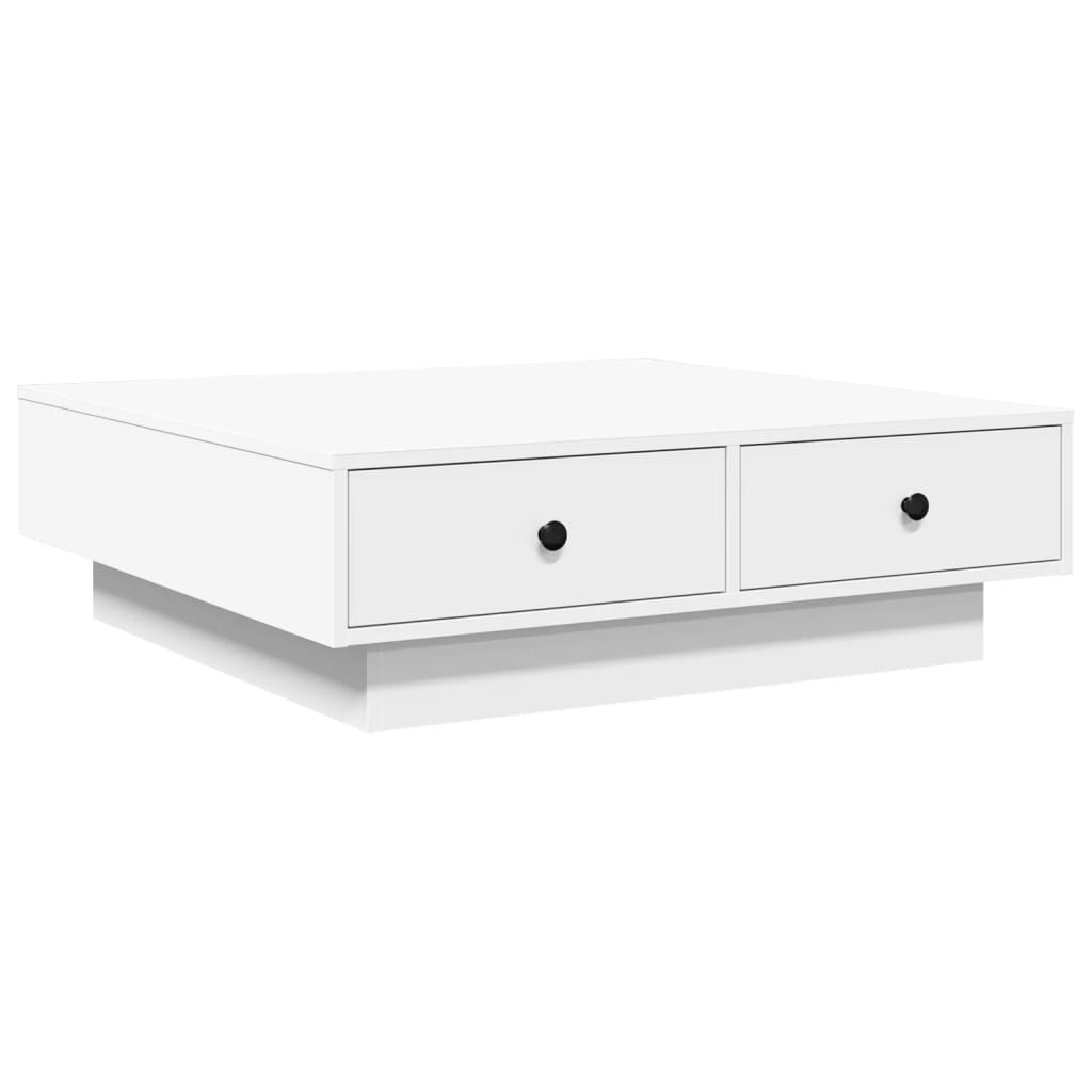 Tavolino da Salotto Bianco 90x90x28 cm in Truciolato | homemem39