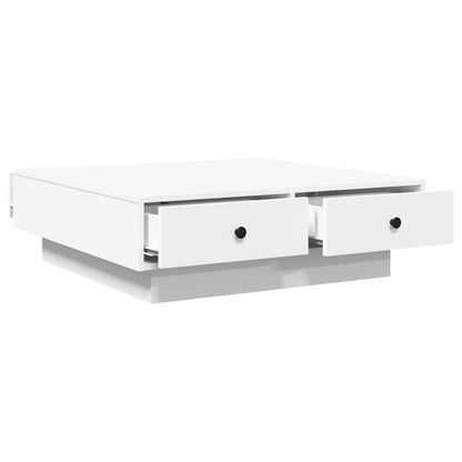 Tavolino da Salotto Bianco 90x90x28 cm in Truciolato | homemem39