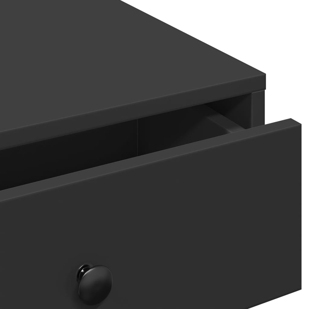 Tavolino da Salotto Nero 90x90x28 cm in Truciolato
