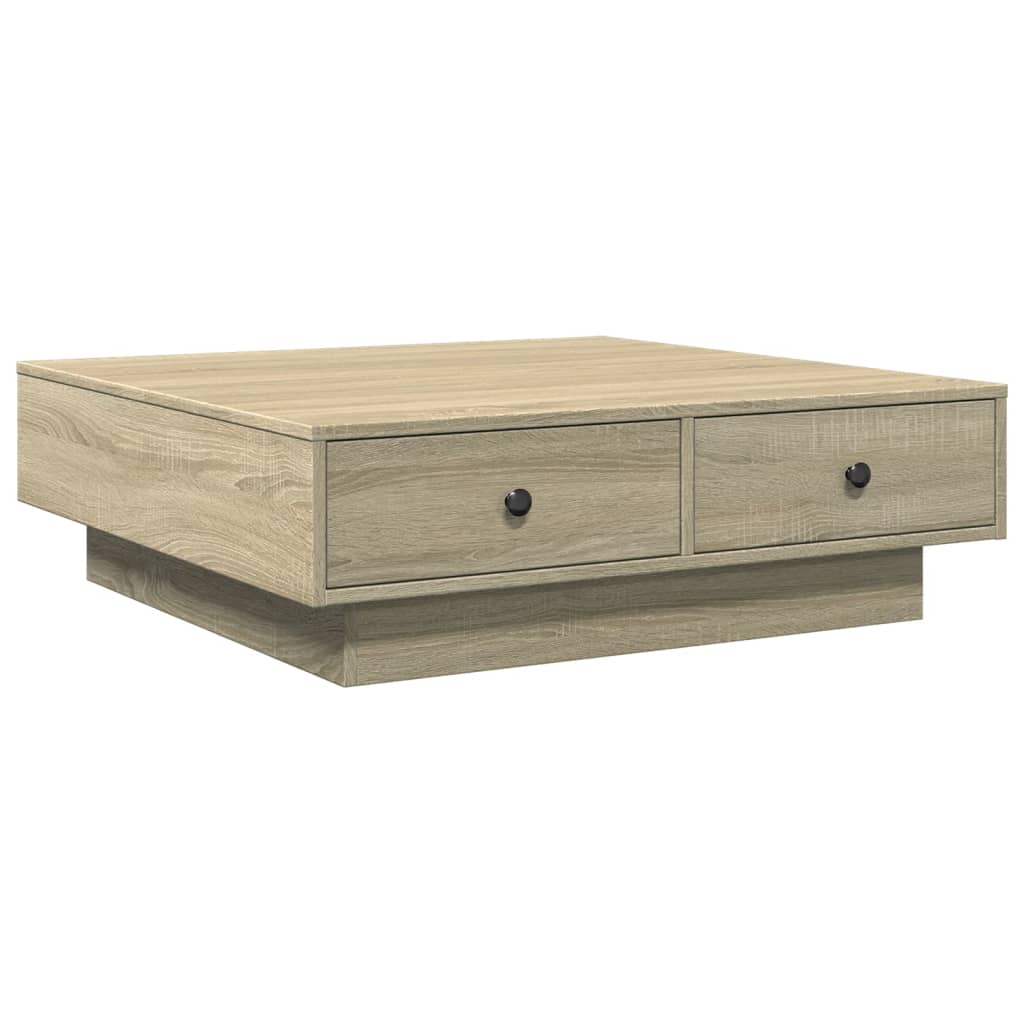 Tavolino da Salotto Rovere Sonoma 90x90x28 cm Legno Multistrato | homemem39