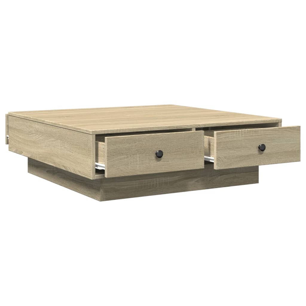 Tavolino da Salotto Rovere Sonoma 90x90x28 cm Legno Multistrato