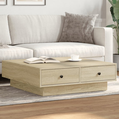 Tavolino da Salotto Rovere Sonoma 90x90x28 cm Legno Multistrato | homemem39