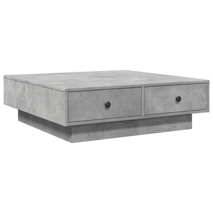Tavolino da Salotto Grigio Cemento 90x90x28cm Legno Multistrato