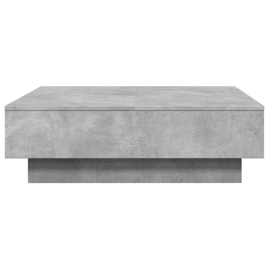 Tavolino da Salotto Grigio Cemento 90x90x28cm Legno Multistrato