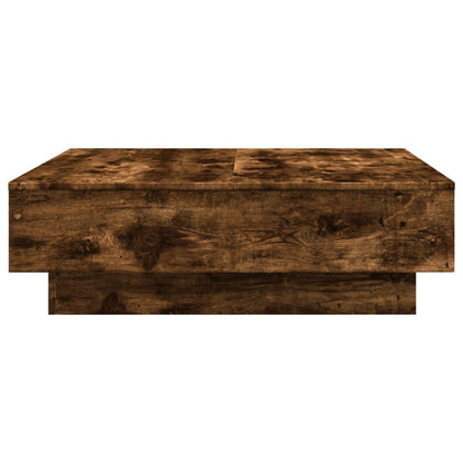 Tavolino da Salotto Rovere Fumo 90x90x28 cm Legno Multistrato
