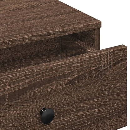 Tavolino da Salotto Rovere Marrone 90x90x28cm Legno Multistrato | homemem39