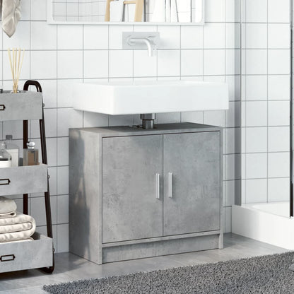 Mobile Lavabo Grigio Cemento 63x29x55 cm in Legno Multistrato | homemem39