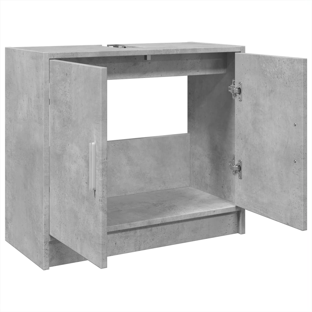 Mobile Lavabo Grigio Cemento 63x29x55 cm in Legno Multistrato | homemem39