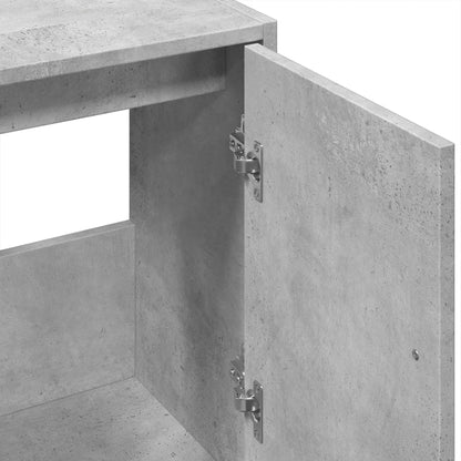 Mobile Lavabo Grigio Cemento 63x29x55 cm in Legno Multistrato | homemem39