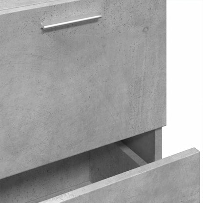 Mobile Lavabo Grigio Cemento 80x33x60 cm in Legno Multistrato | homemem39