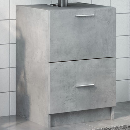 Mobile Lavabo Grigio Cemento 80x33x60 cm in Legno Multistrato | homemem39