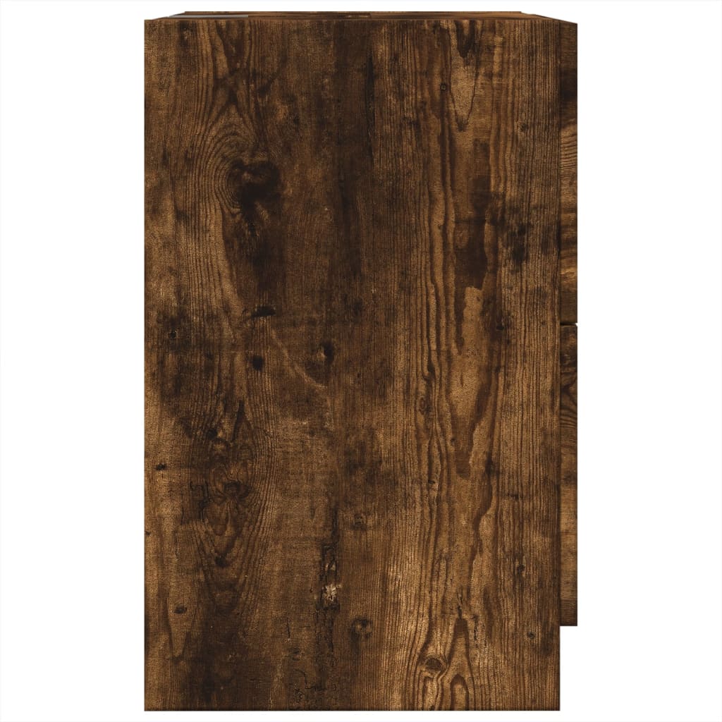 Mobile Lavabo Rovere Fumo 80x33x60 cm in Legno Multistrato | homemem39