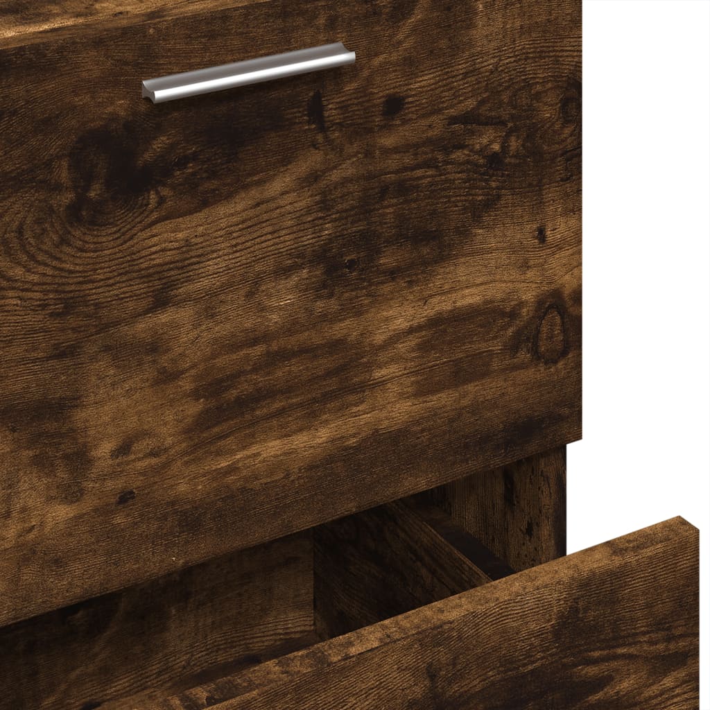 Mobile Lavabo Rovere Fumo 80x33x60 cm in Legno Multistrato