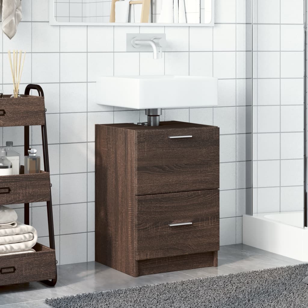 Mobile Lavabo Rovere Marrone 40x37x59 cm in Truciolare | homemem39
