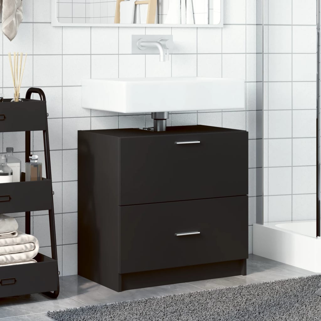 Mobile Lavabo Nero 59x37x59 cm in Truciolare | homemem39