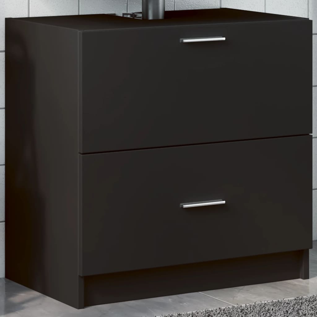 Mobile Lavabo Nero 59x37x59 cm in Truciolare | homemem39