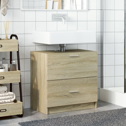 Mobile Sottolavabo Rovere Sonoma 59x37x59 cm in Truciolare | homemem39