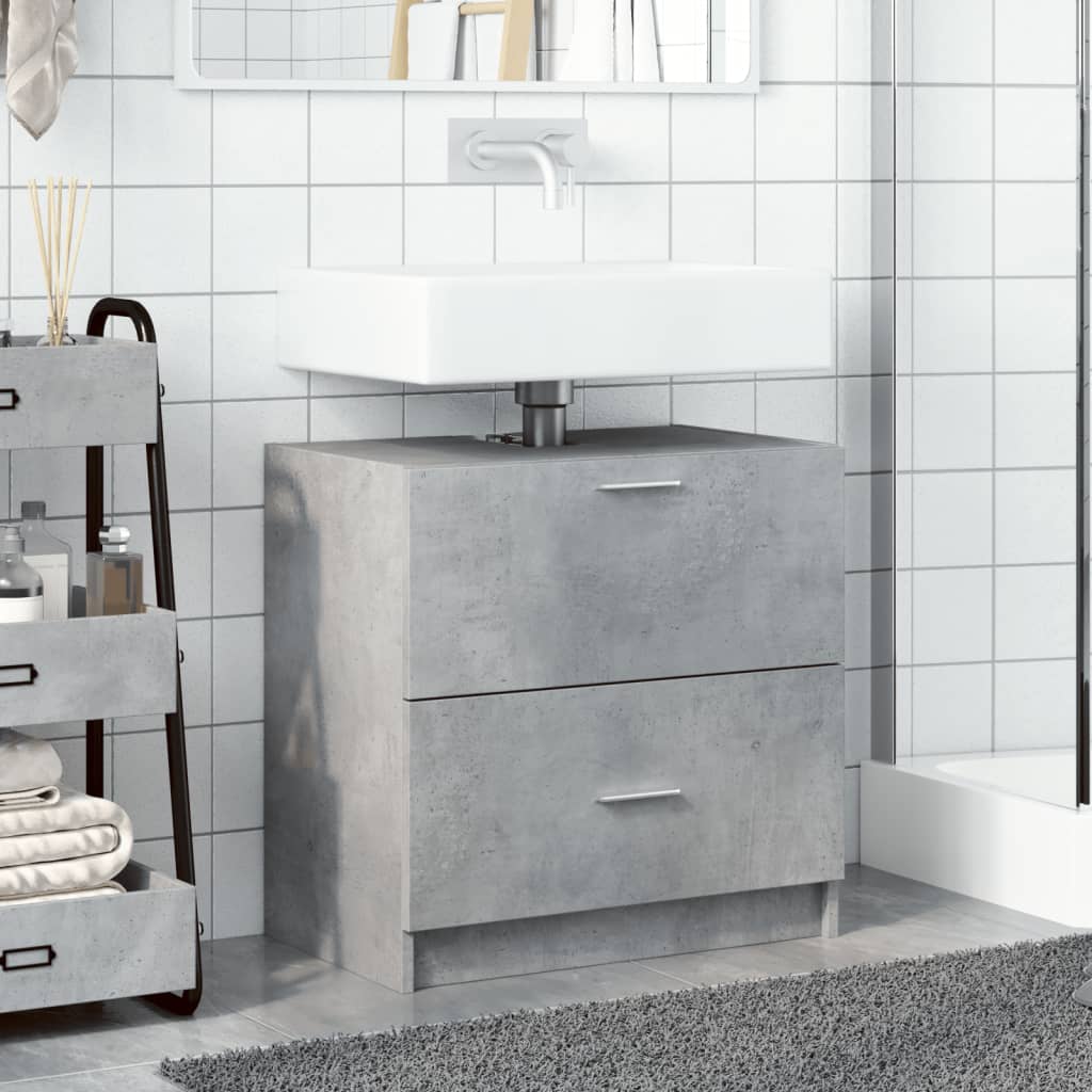 Mobile Lavabo Grigio Cemento 59x37x59 cm in Truciolare | homemem39