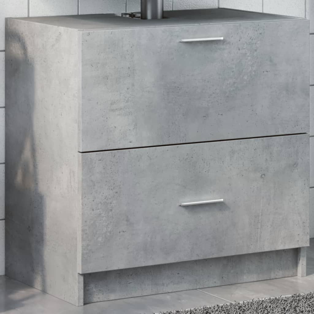 Mobile Lavabo Grigio Cemento 59x37x59 cm in Truciolare | homemem39
