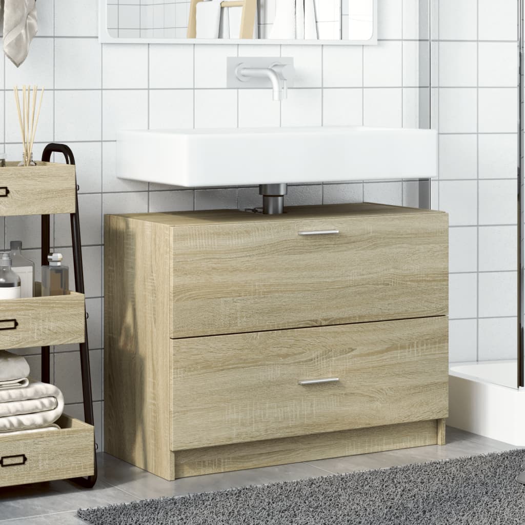 Mobile Sottolavabo Rovere Sonoma 78x37x59 cm in Truciolare | homemem39