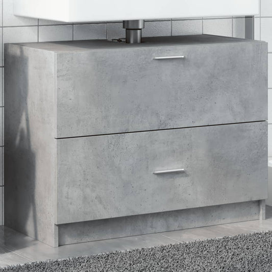Mobile Lavabo Grigio Cemento 78x37x59 cm in Truciolare | homemem39