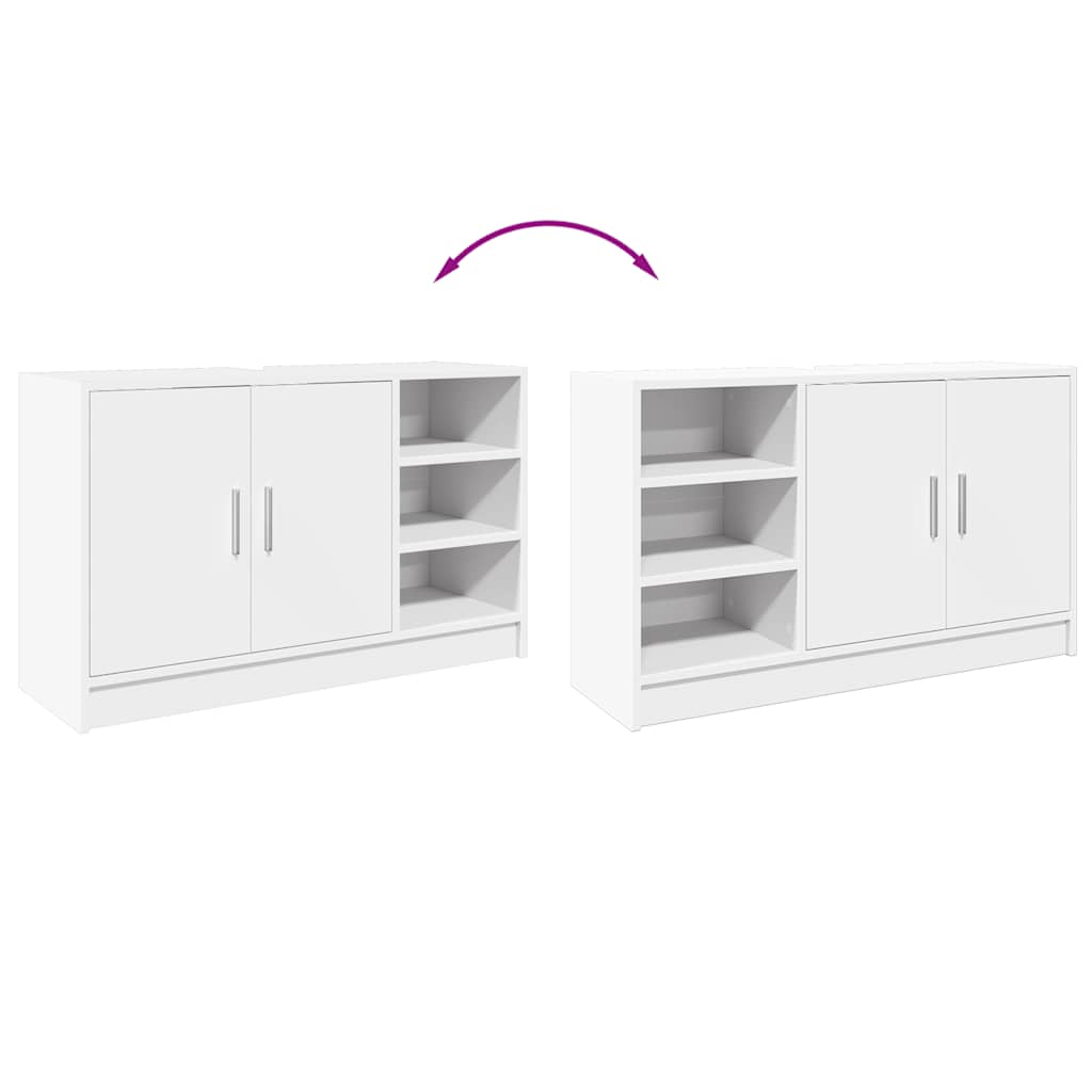 Mobile Lavabo Bianco 90x29x55 cm in Truciolato | homemem39