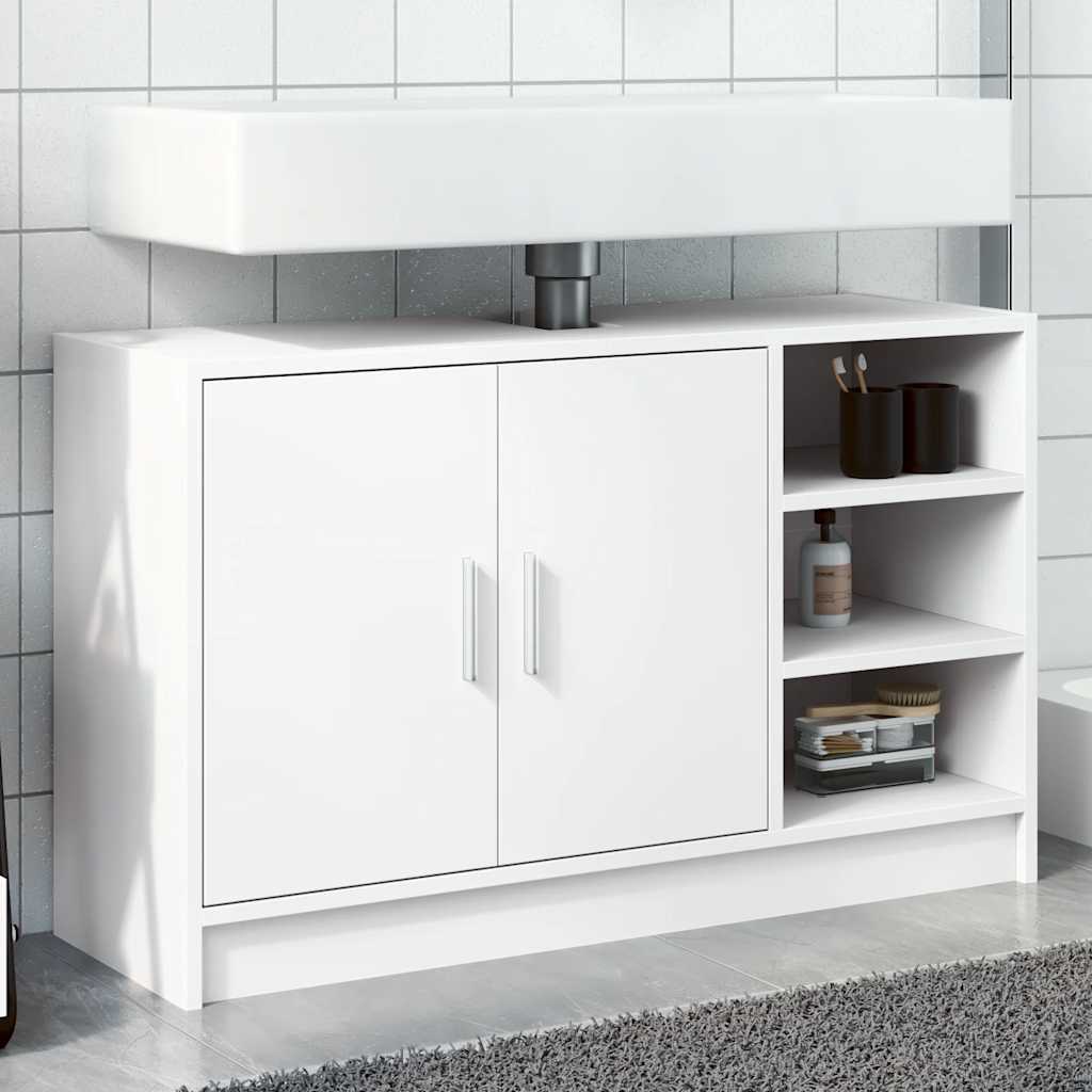 Mobile Lavabo Bianco 90x29x55 cm in Truciolato | homemem39