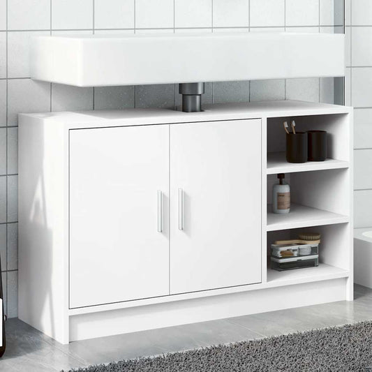 Mobile Lavabo Bianco 90x29x55 cm in Truciolato | homemem39