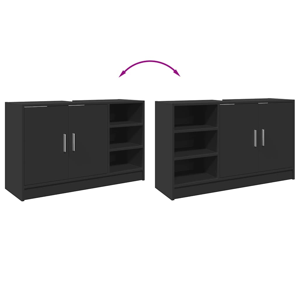 Mobile Lavabo Nero 90x29x55 cm in Truciolato | homemem39
