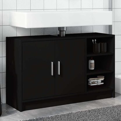 Mobile Lavabo Nero 90x29x55 cm in Truciolato | homemem39