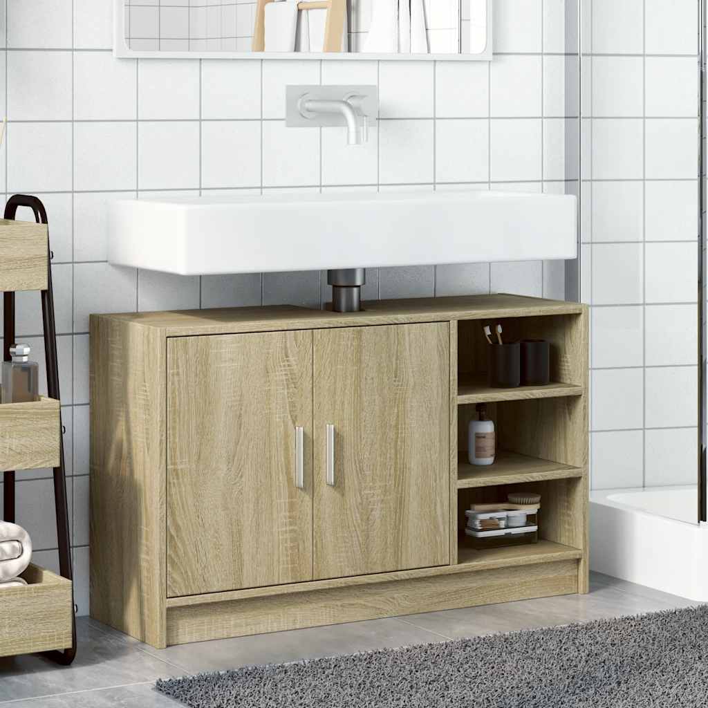 Mobile Lavabo Rovere Sonoma 90x29x55 cm in Truciolare | homemem39
