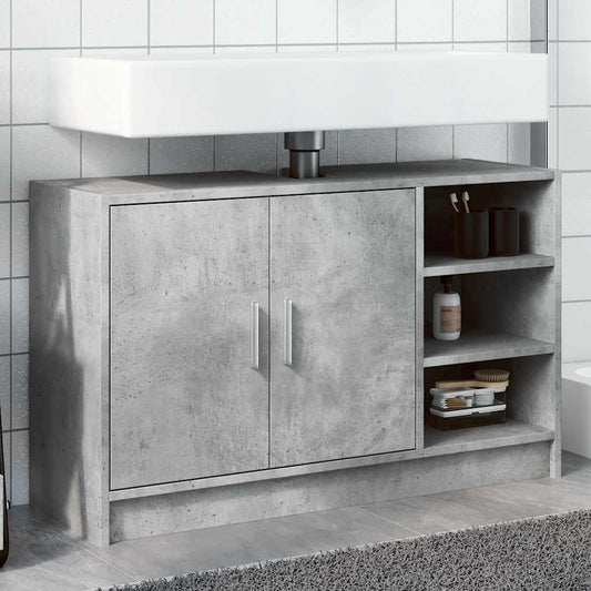 Mobile Lavabo Grigio Cemento 90x29x55 cm in Truciolare | homemem39