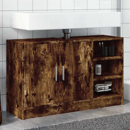 Mobile Lavabo Rovere Fumo 90x29x55 cm in Truciolare | homemem39