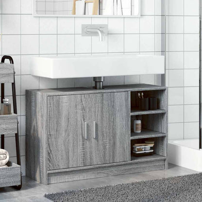 Mobile Lavabo Grigio Sonoma 90x29x55 cm in Truciolare | homemem39