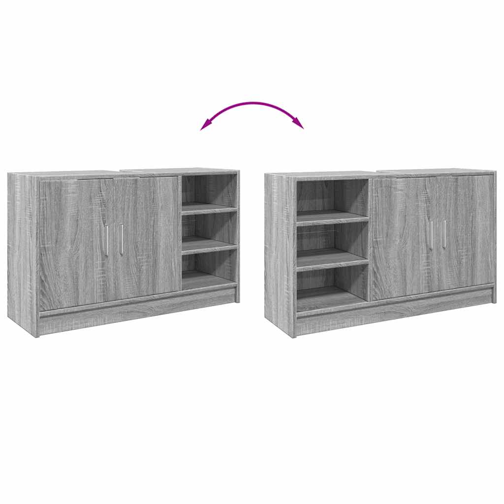 Mobile Lavabo Grigio Sonoma 90x29x55 cm in Truciolare | homemem39