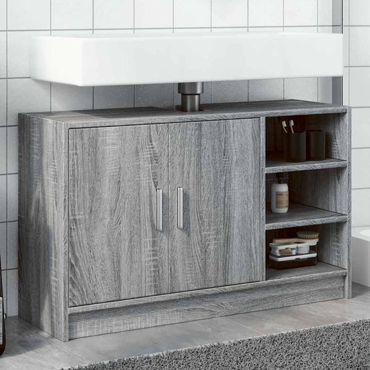 Mobile Lavabo Grigio Sonoma 90x29x55 cm in Truciolare | homemem39