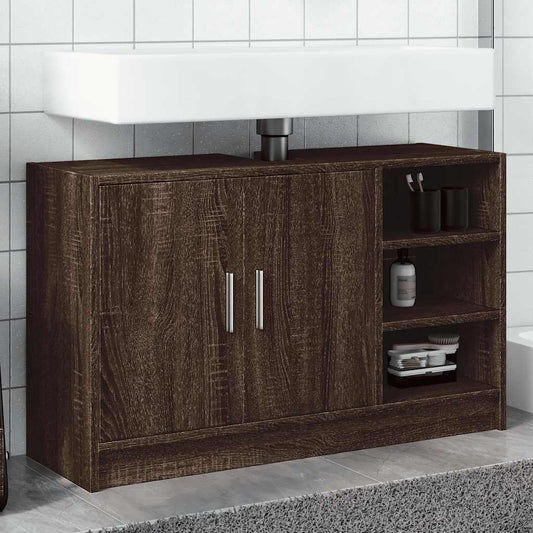 Mobile Lavabo Rovere Marrone 90x29x55 cm in Truciolare | homemem39