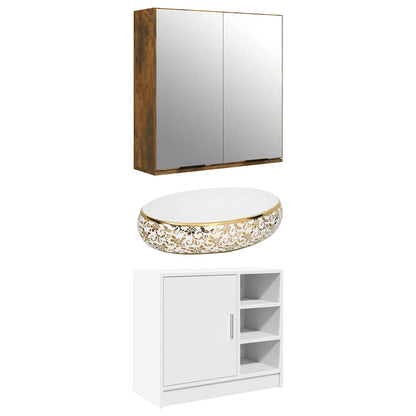 Mobile Lavabo Bianco 63x29x55 cm in Truciolato