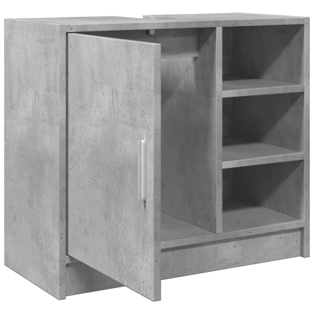 Mobile Lavabo Grigio Cemento 63x29x55 cm in Legno Multistrato | homemem39