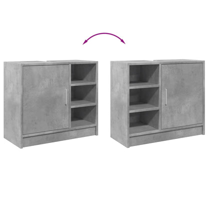 Mobile Lavabo Grigio Cemento 63x29x55 cm in Legno Multistrato | homemem39